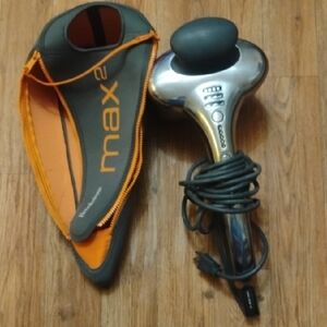 Silver and Gray Massager with Orange Case